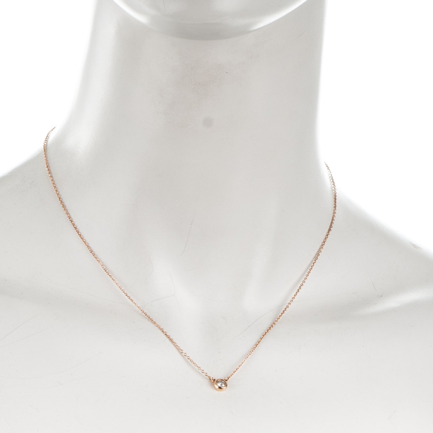 Tiffany 18K Yellow Gold Diamond .24ct Elsa Peretti Diamonds by the Yard Pendant Necklace 2 of 6