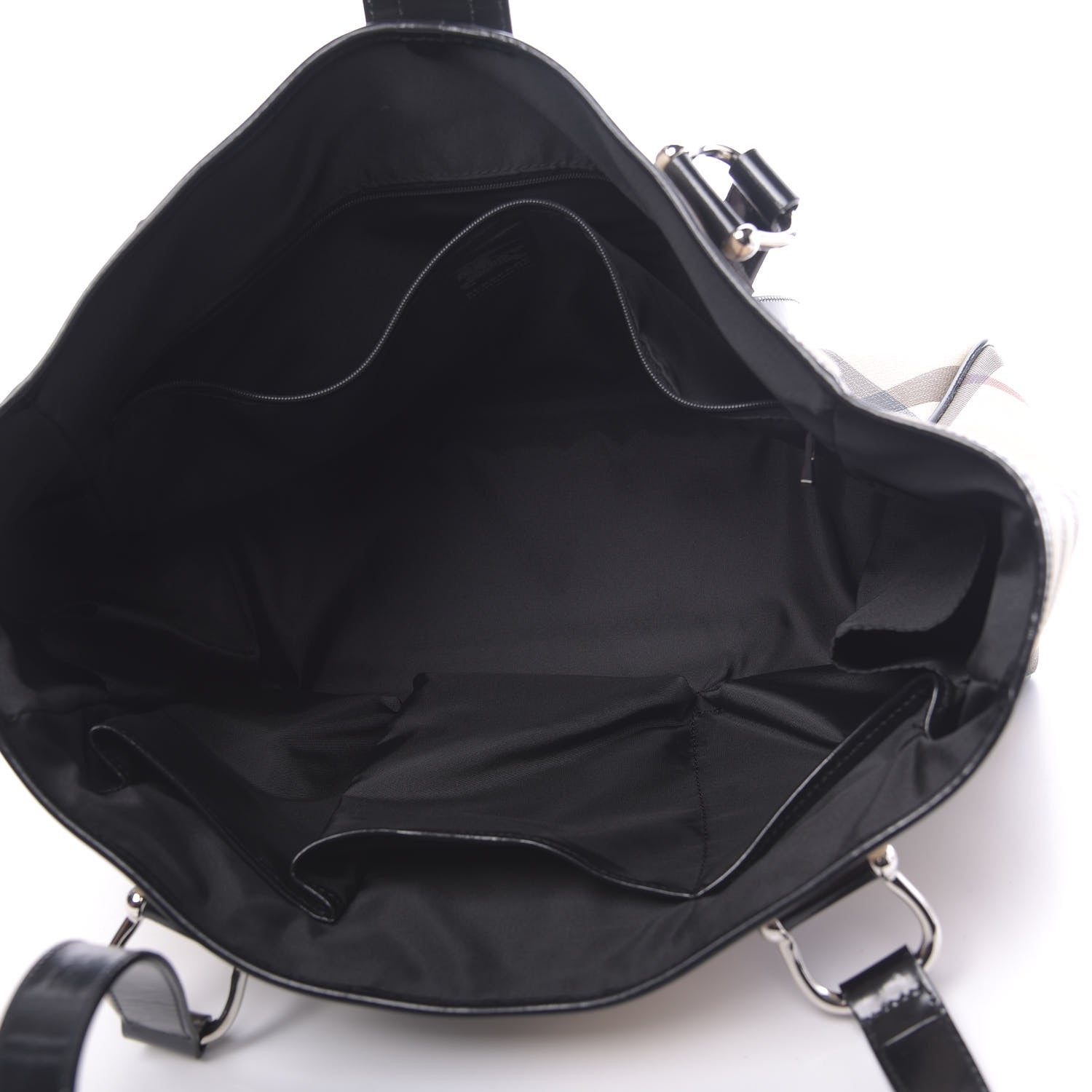 Burberry Nova Check Jeannie Diaper Bag Black 5 of 12