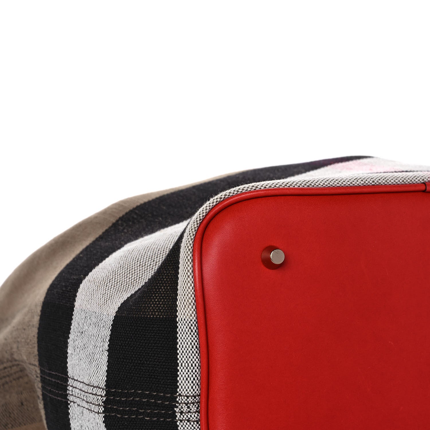 Burberry Canvas Mega Check Medium Ashby Hobo Cadmium Red 11 of 15