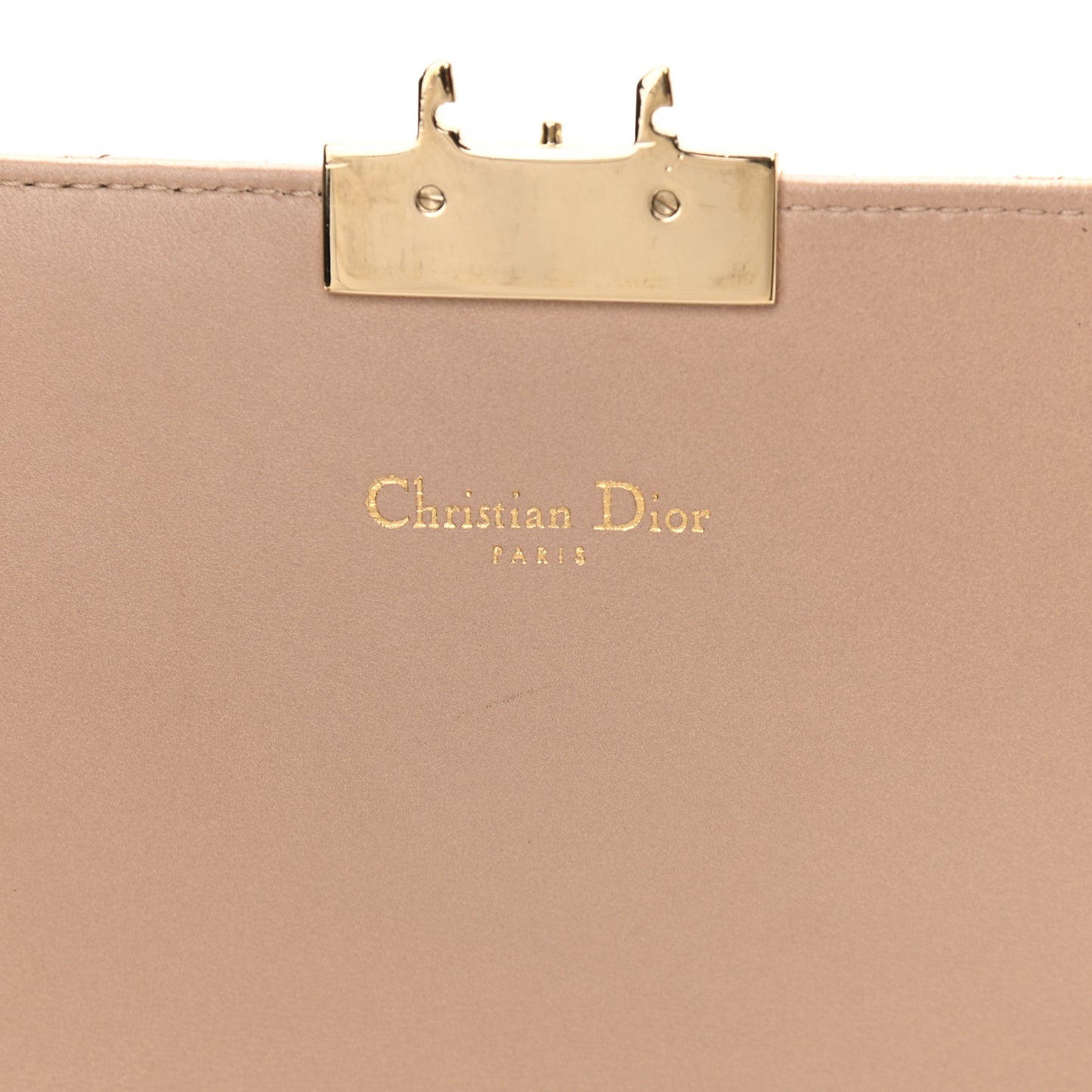 Pearly Lambskin Cannage Miss Dior Promenade Pouch Biege