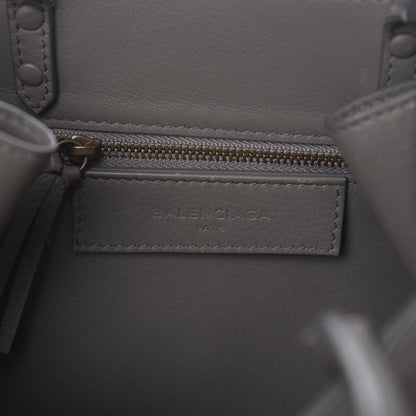 Balenciaga Calfskin Blackout Hardware Perforated Papier A6 Tote Gris Acier 5 of 9