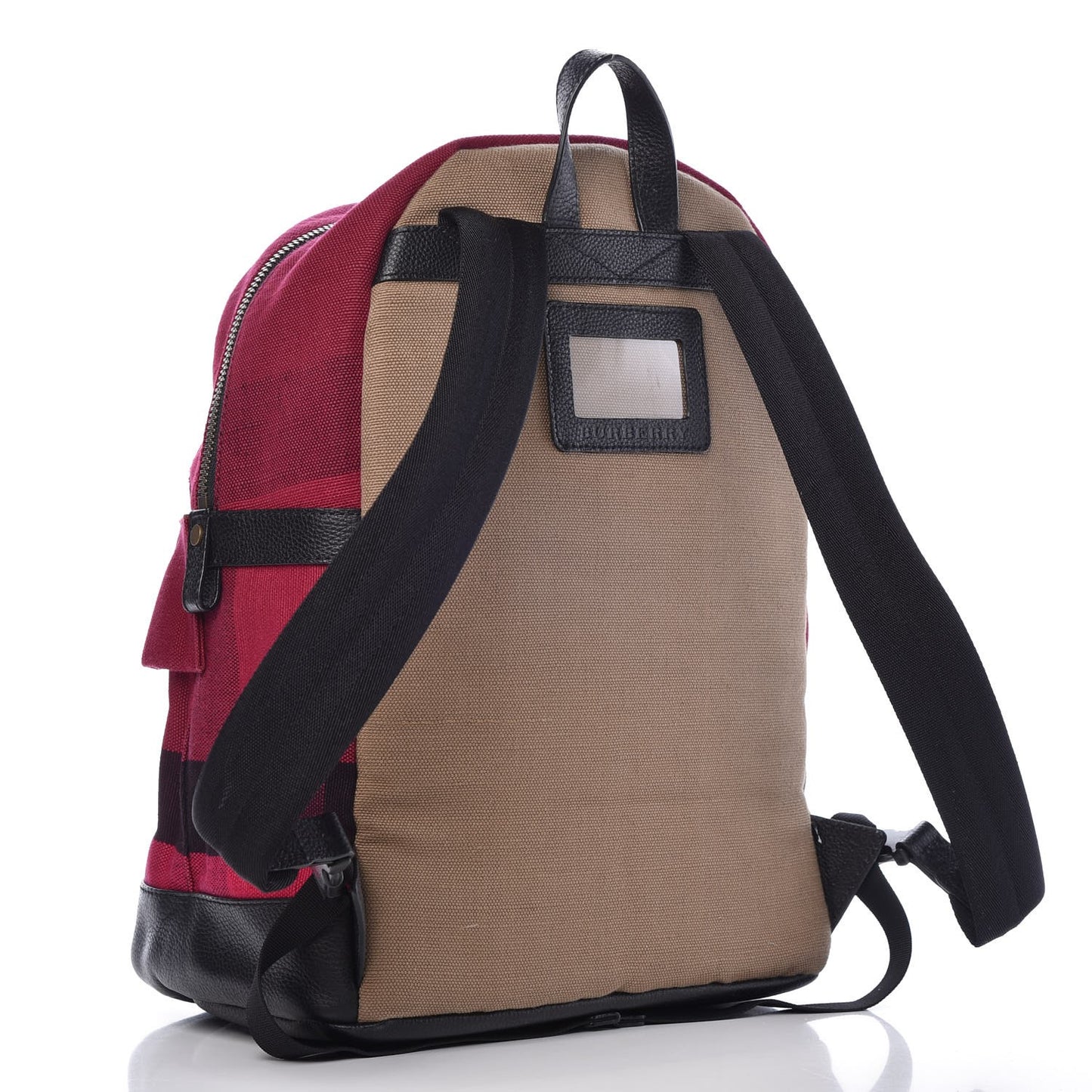 Overdyed Canvas Mega Check Tiller Backpack Plum