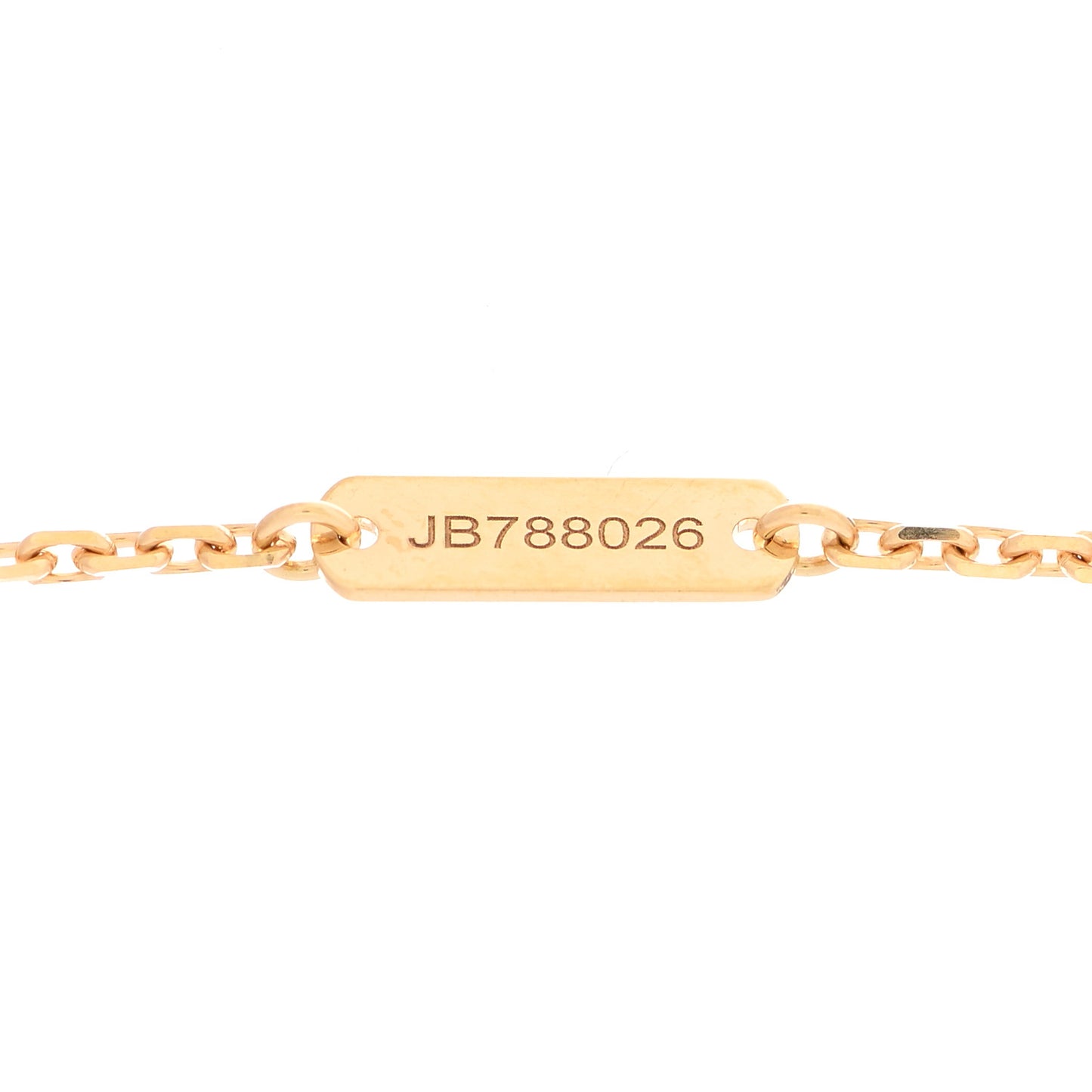 18K Yellow Gold Mother of Pearl Vintage Alhambra Pendant Necklace