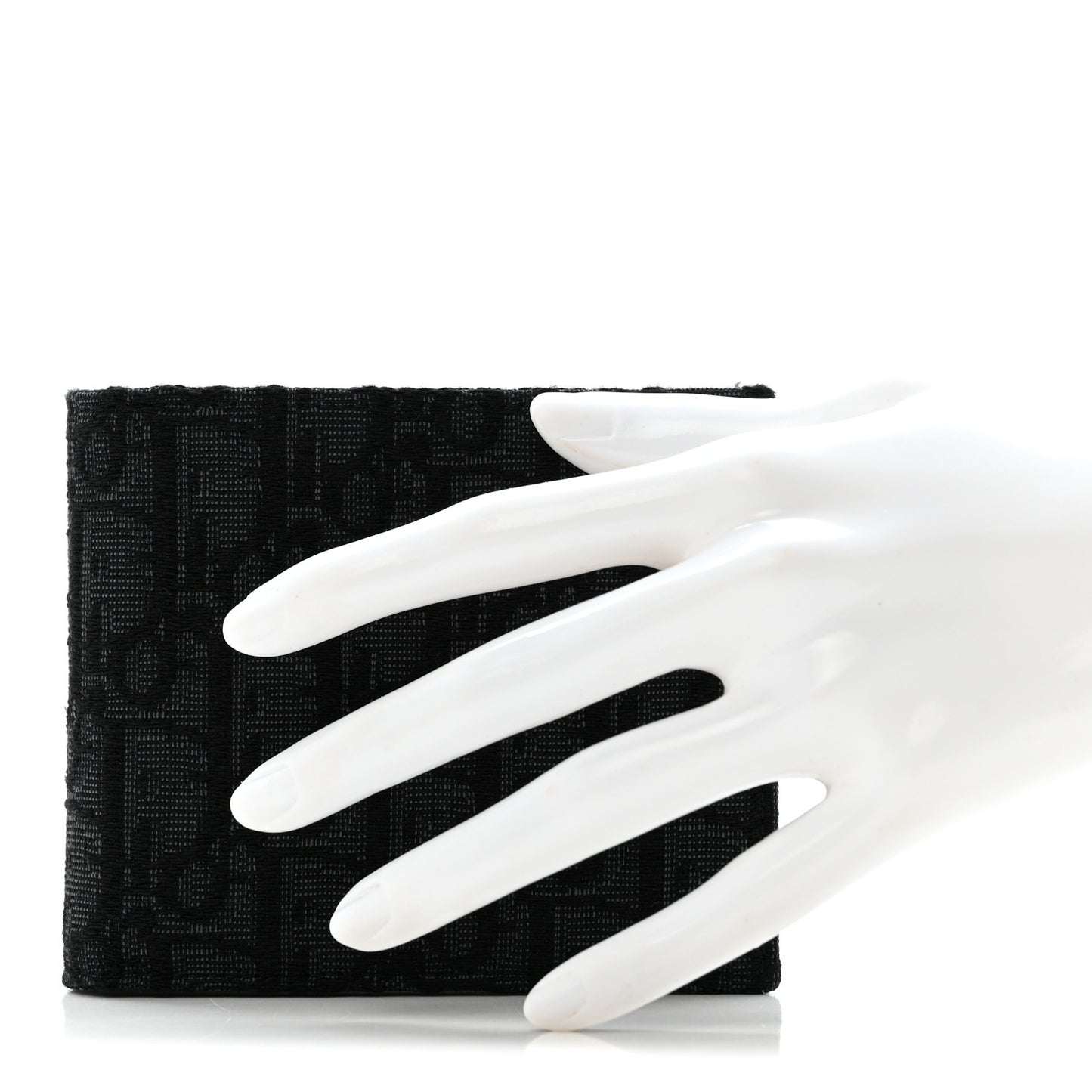 Oblique Jacquard Bi-Fold Wallet Black