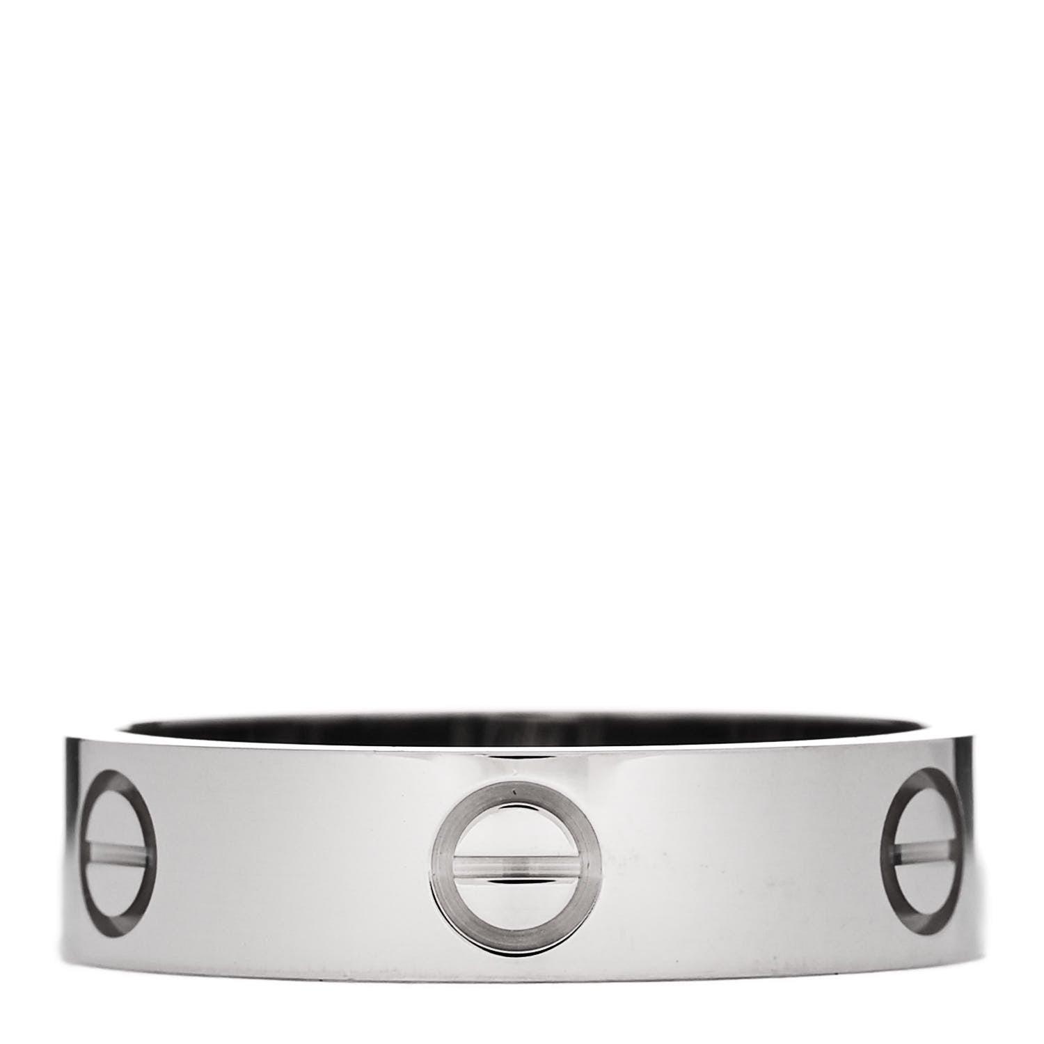 Cartier 18K White Gold 5.5mm LOVE Ring 62 10 3 of 5