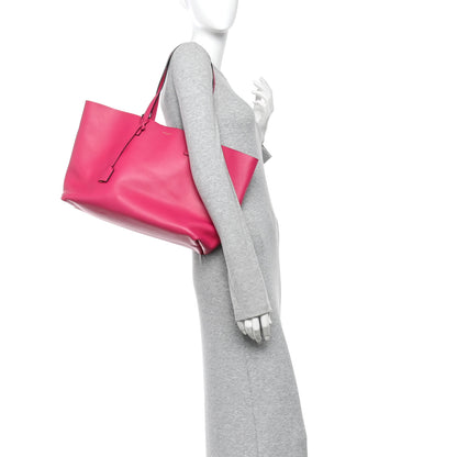 Saint Laurent Calfskin Large Shopping Tote Fuchsia 2 of 10