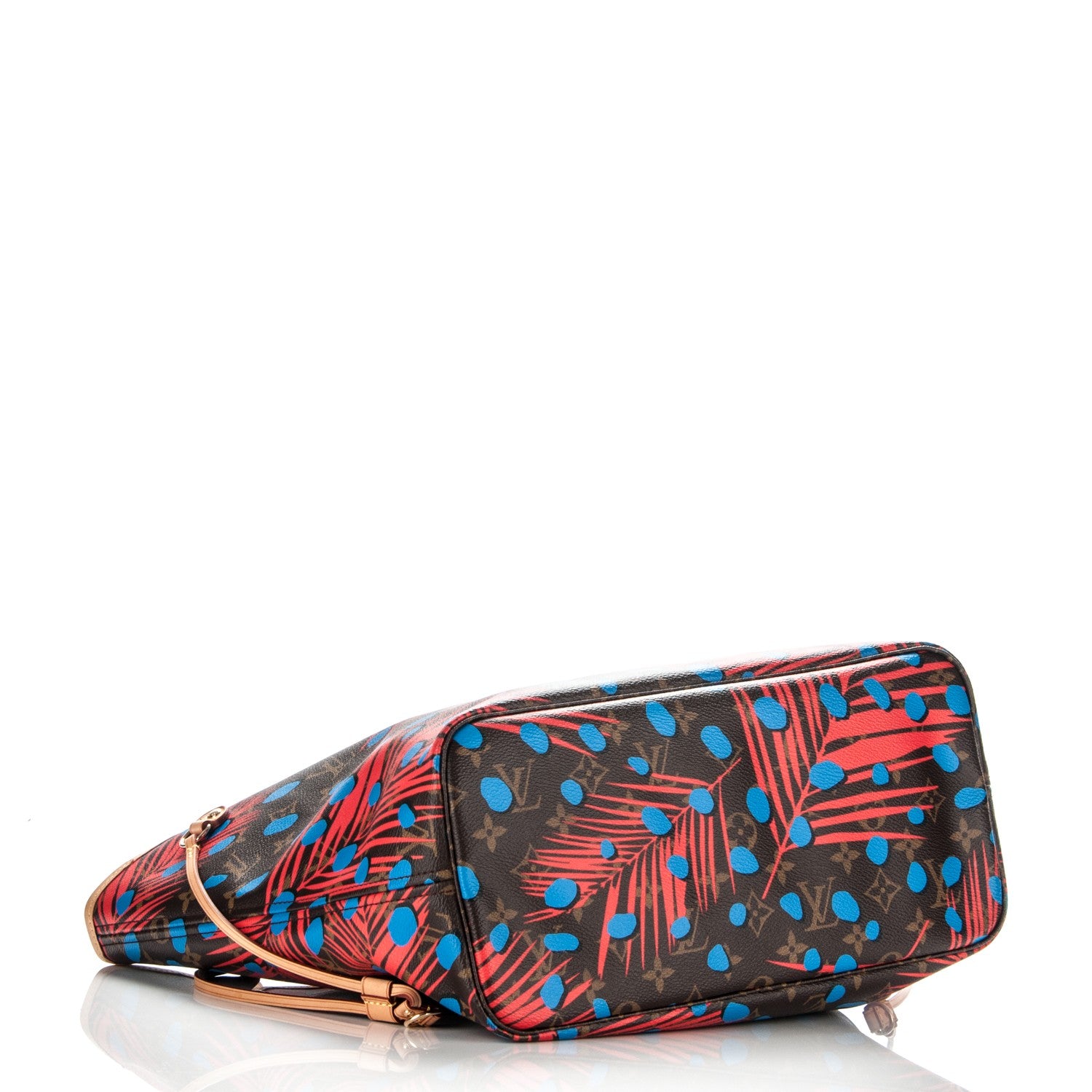 Louis Vuitton Monogram Jungle Dots Neo Neverfull MM Coquelicot Denim 4 of 7