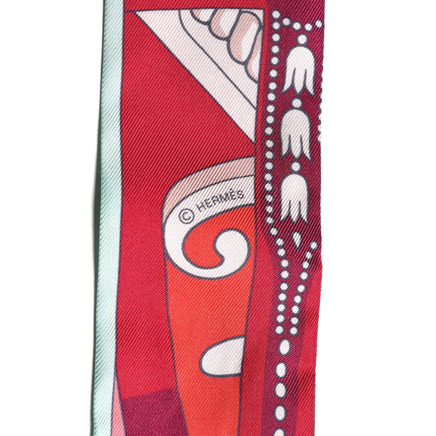 Silk Balade en Berline Twilly Vert Rose Poudre Rouge