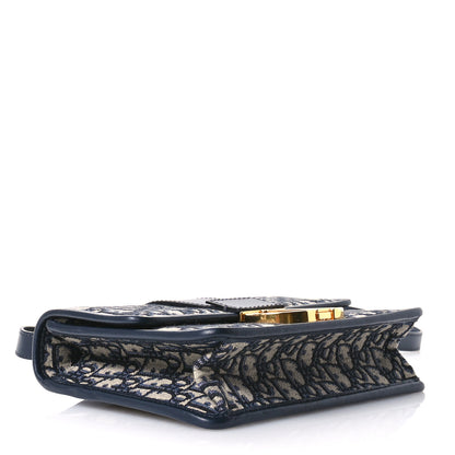 Christian Dior Oblique 30 Montaigne Flap Bag Blue 4 of 10