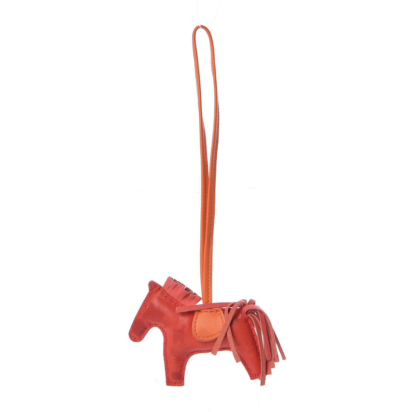 Milo Lambskin Grigri Rodeo Horse Bag Charm PM Rouge Rose Indien Jaipur Feu