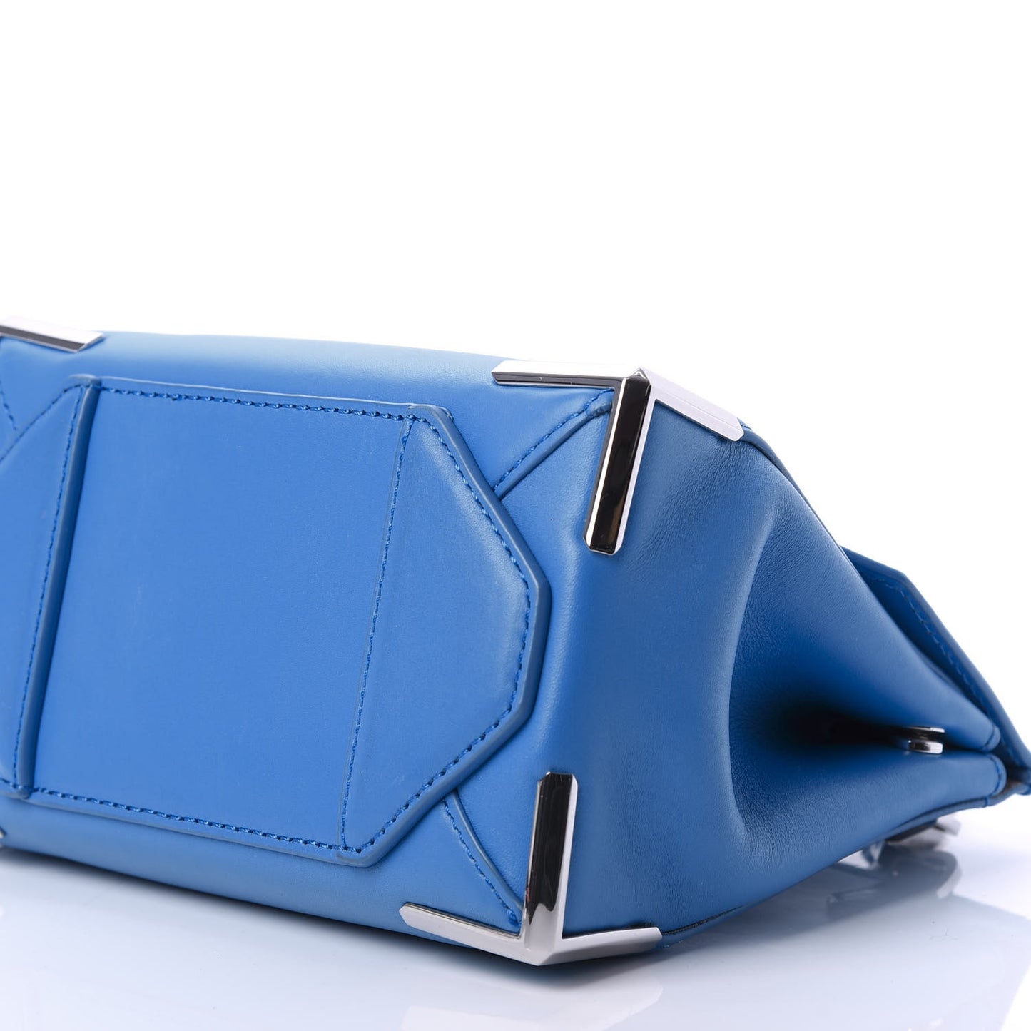 Calfskin Small Marion Tote Air Force Blue Nickel Hardware