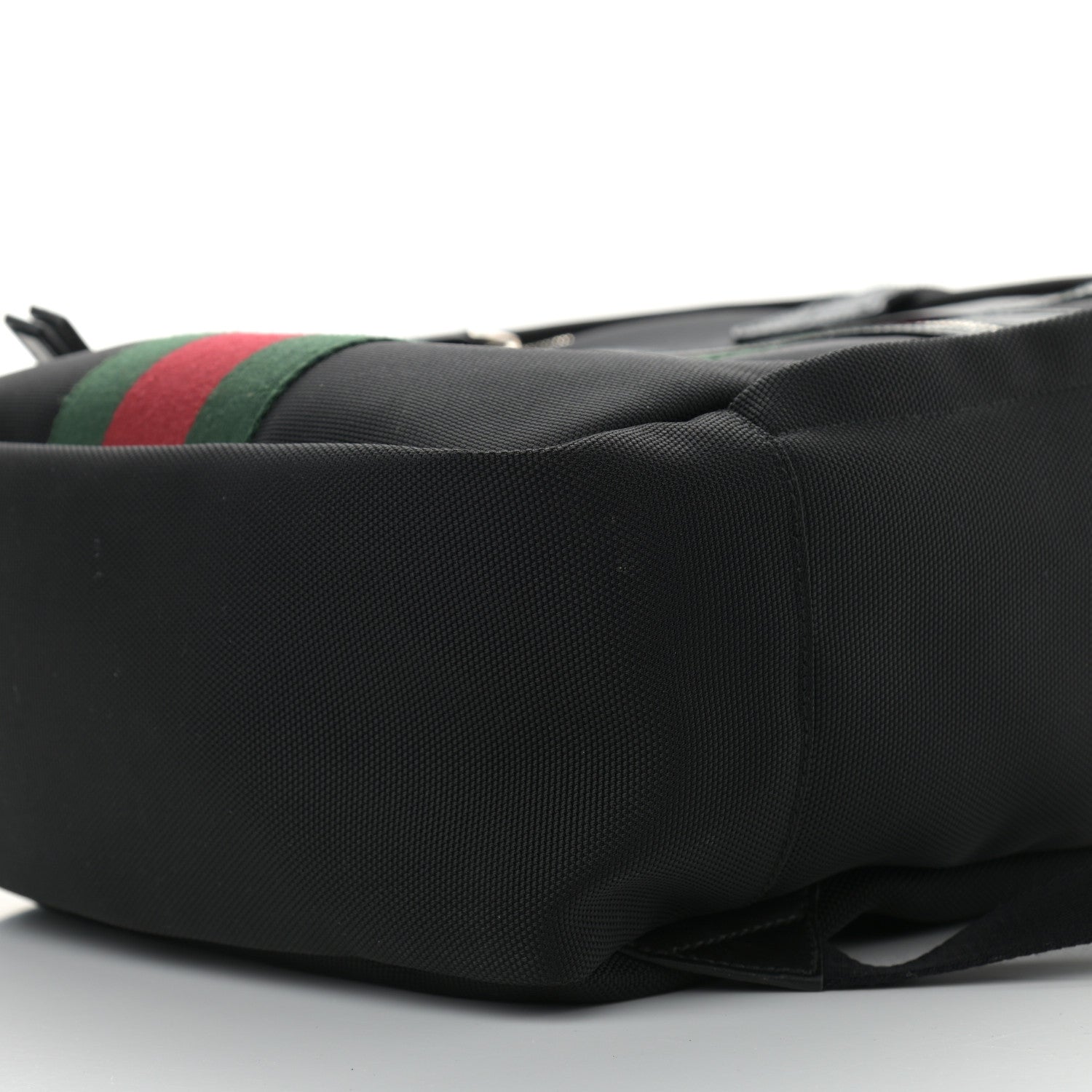 Gucci Techno Canvas Appia Calfskin Web Tote Backpack Black 10 of 13