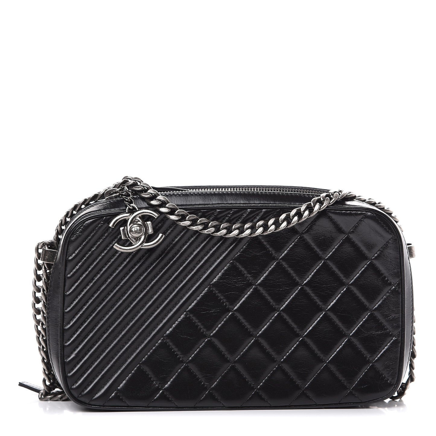 Lambskin Large Coco Boy Camera Case Black