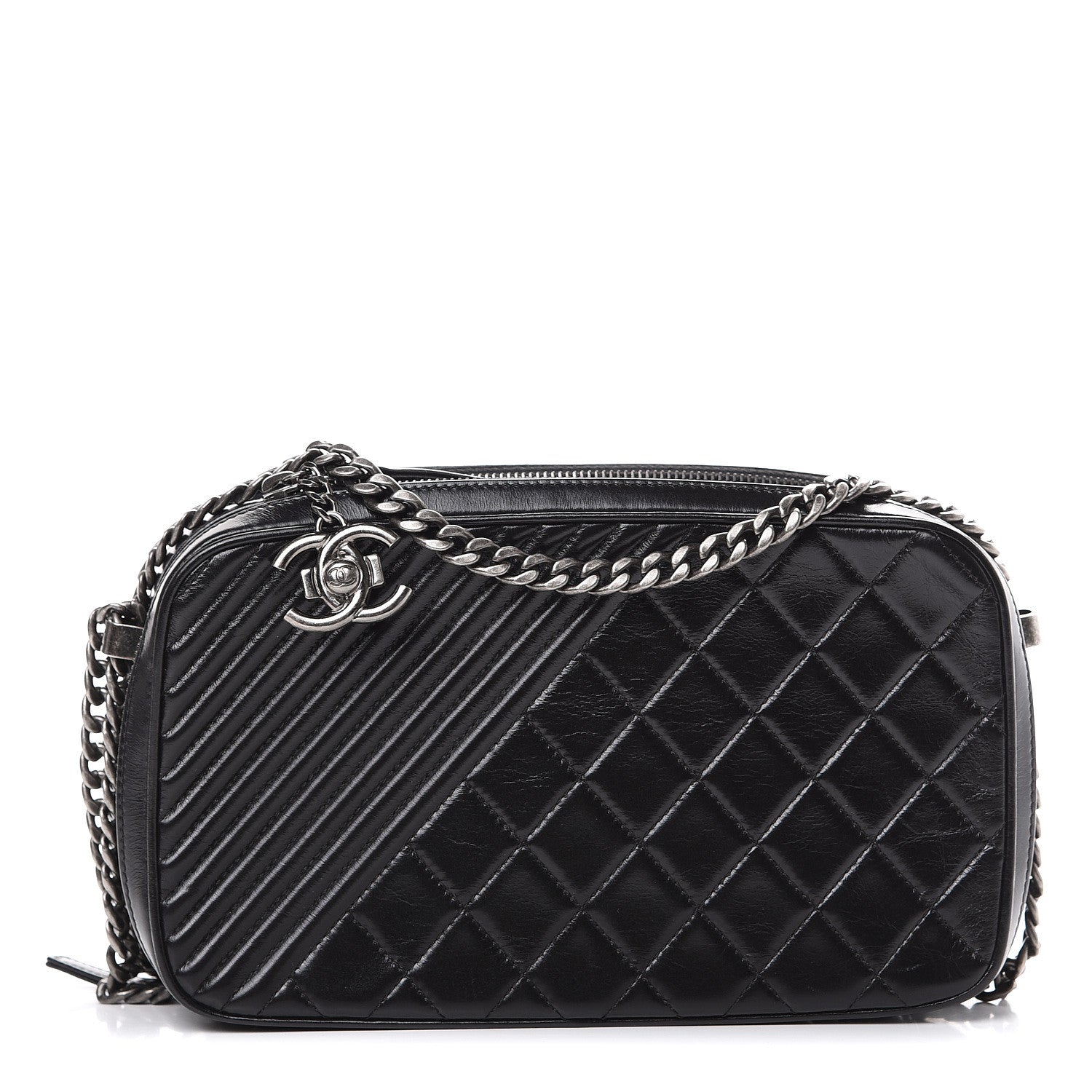 Chanel Lambskin Large Coco Boy Camera Case Black 1 of 10