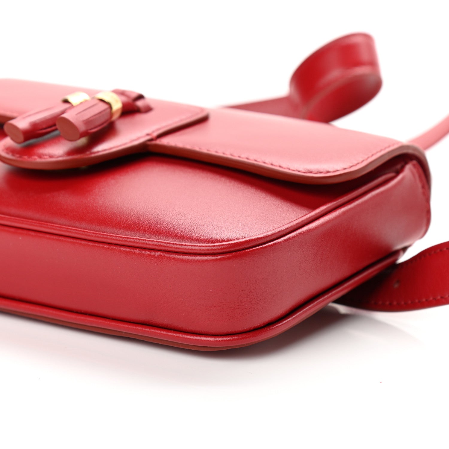 Celine Smooth Calfskin Tassel Belt Bag Red 9 of 14