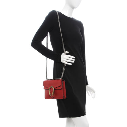 Gucci Calfskin Mini Dionysus Shoulder Bag Hibiscus Red 2 of 9