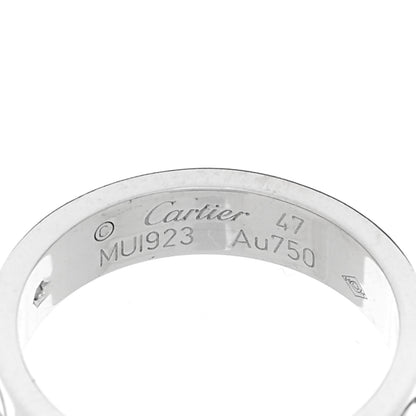 Cartier 18K White Gold Diamond 4mm LOVE Wedding Band Ring 47 4.25 4 of 5