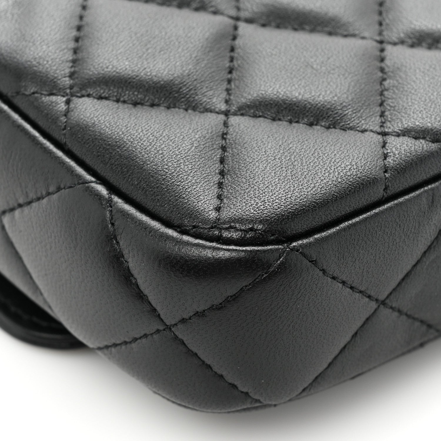 Chanel Lambskin Quilted Flap Phone Holder With Chain Black 14 of 15