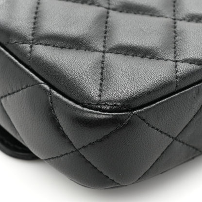 Chanel Lambskin Quilted Flap Phone Holder With Chain Black 14 of 15