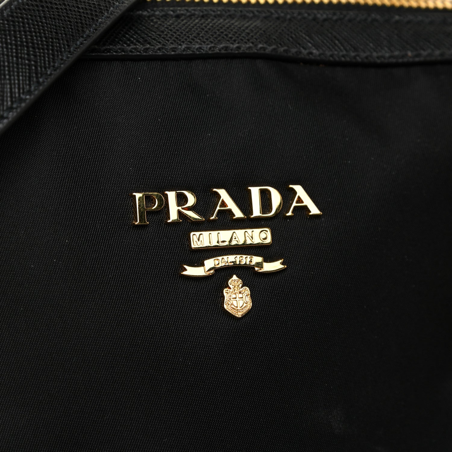 Prada Tessuto Nylon Saffiano Tote Black 9 of 10