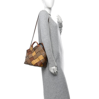 Loewe Calfskin Small Woven Basket Surplus Bag Hazelnut Camel 2 of 10