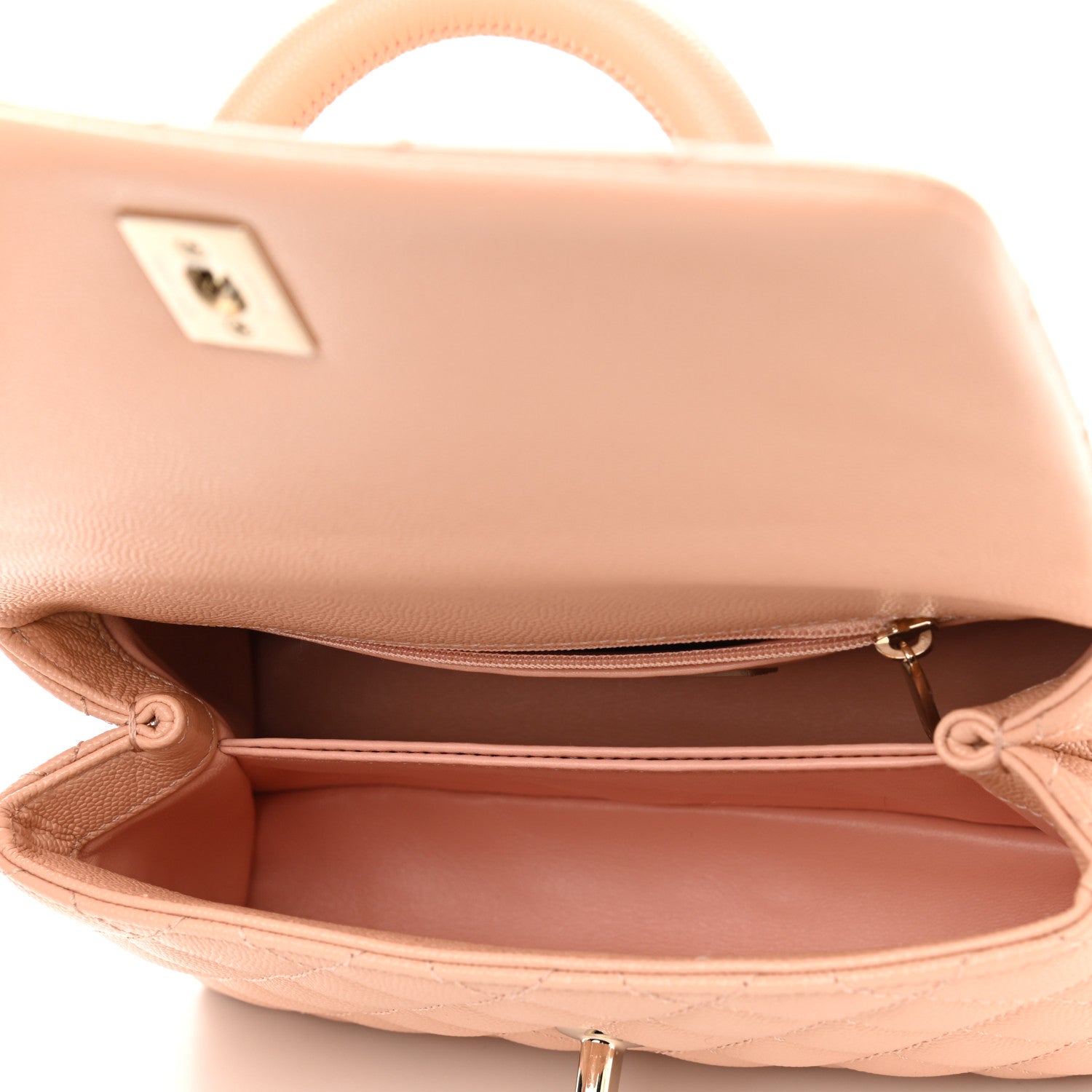 Chanel Caviar Quilted Mini Coco Handle Flap Light Pink 4 of 8