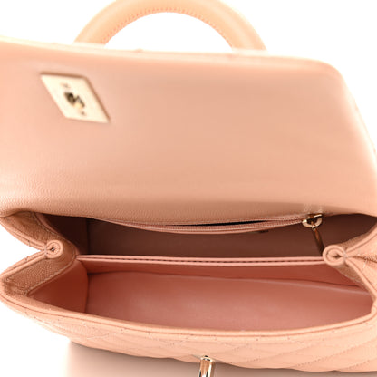Chanel Caviar Quilted Mini Coco Handle Flap Light Pink 4 of 8