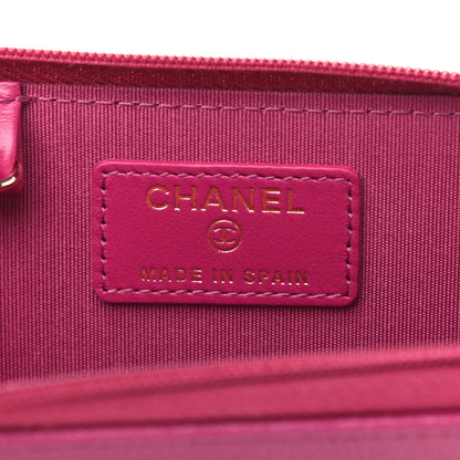 Chanel Calfskin Chain CC Key Holder Case Dark Pink 6 of 7