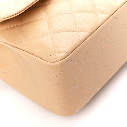 Chanel Caviar Quilted Jumbo Double Flap Light Beige 10 of 12