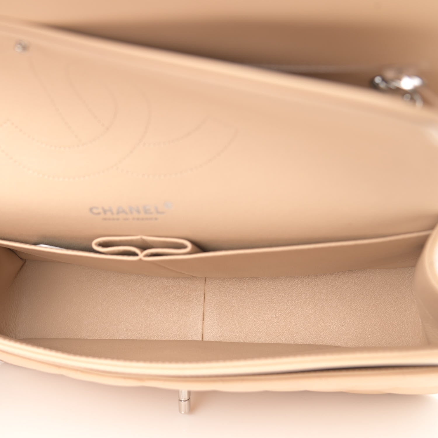 Chanel Lambskin Quilted Jumbo Double Flap Beige 5 of 13