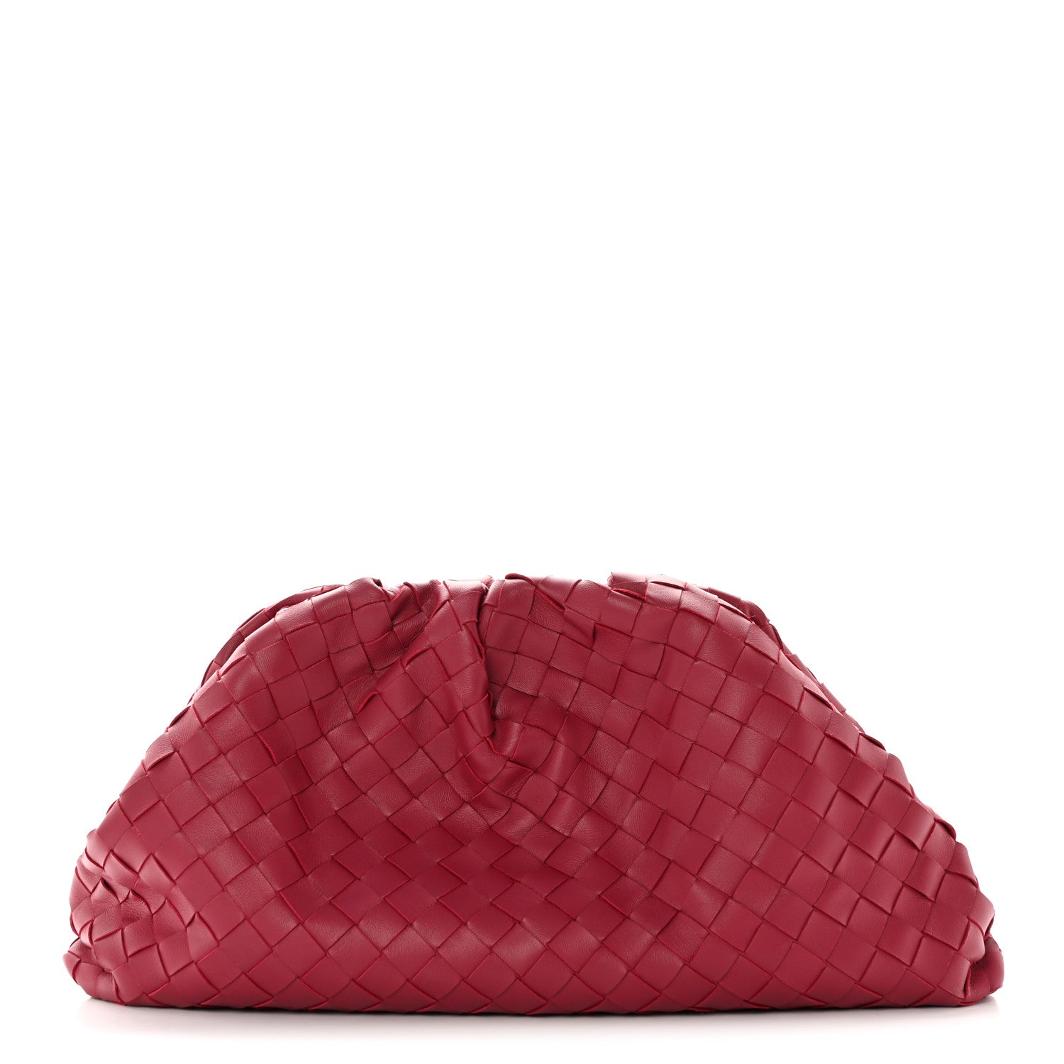 Bottega Veneta Nappa Maxi Intrecciato The Pouch Oversized Clutch Amaranto 1 of 12