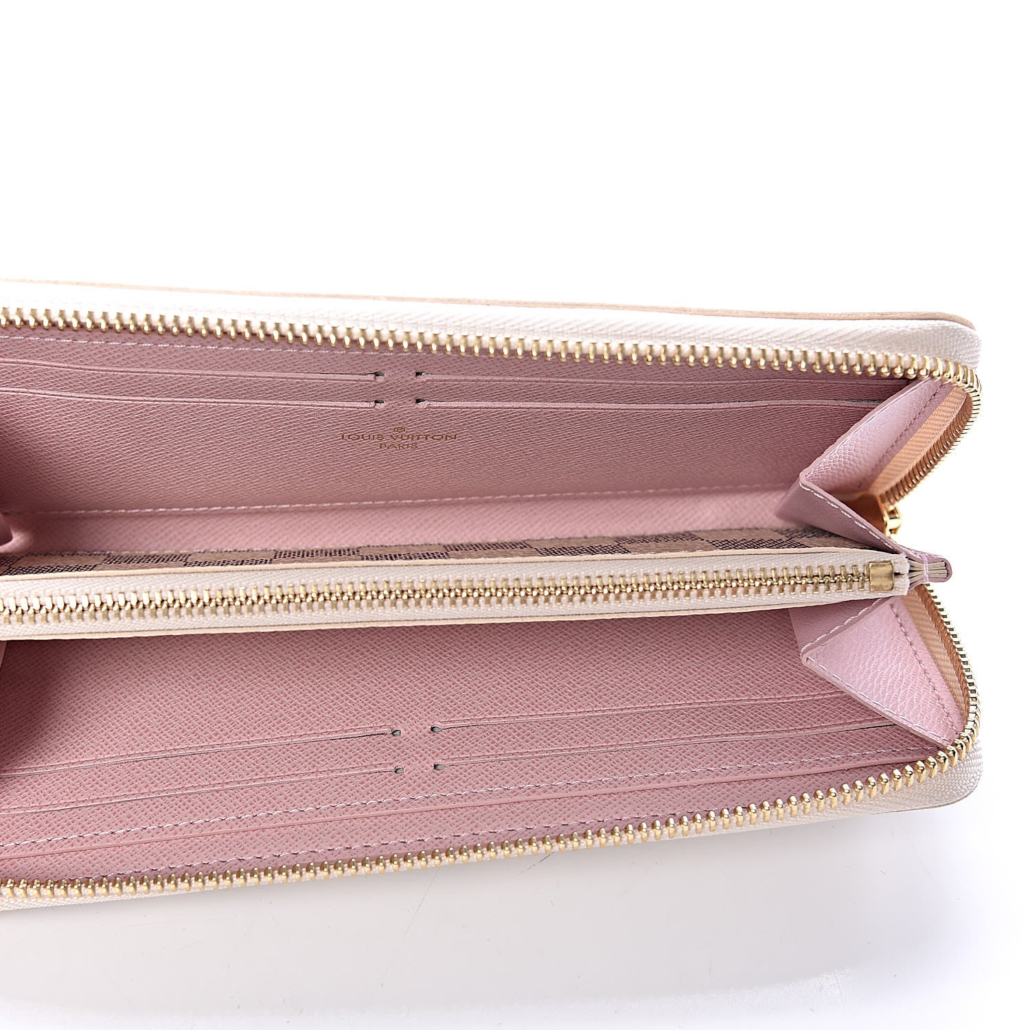 Louis Vuitton Damier Azur Clemence Wallet Rose Ballerine 5 of 8