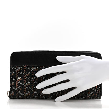 Goyard Goyardine Matignon Zip Around GM Wallet Black 2 of 12
