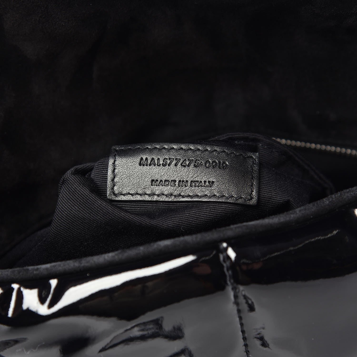 Saint Laurent Patent Lambskin Quilted Medium Loulou Puffer Monogram Chain Satchel Black 7 of 11