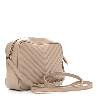 Saint Laurent Calfskin Matelasse Monogram Lou Camera Bag Dark Beige 3 of 12