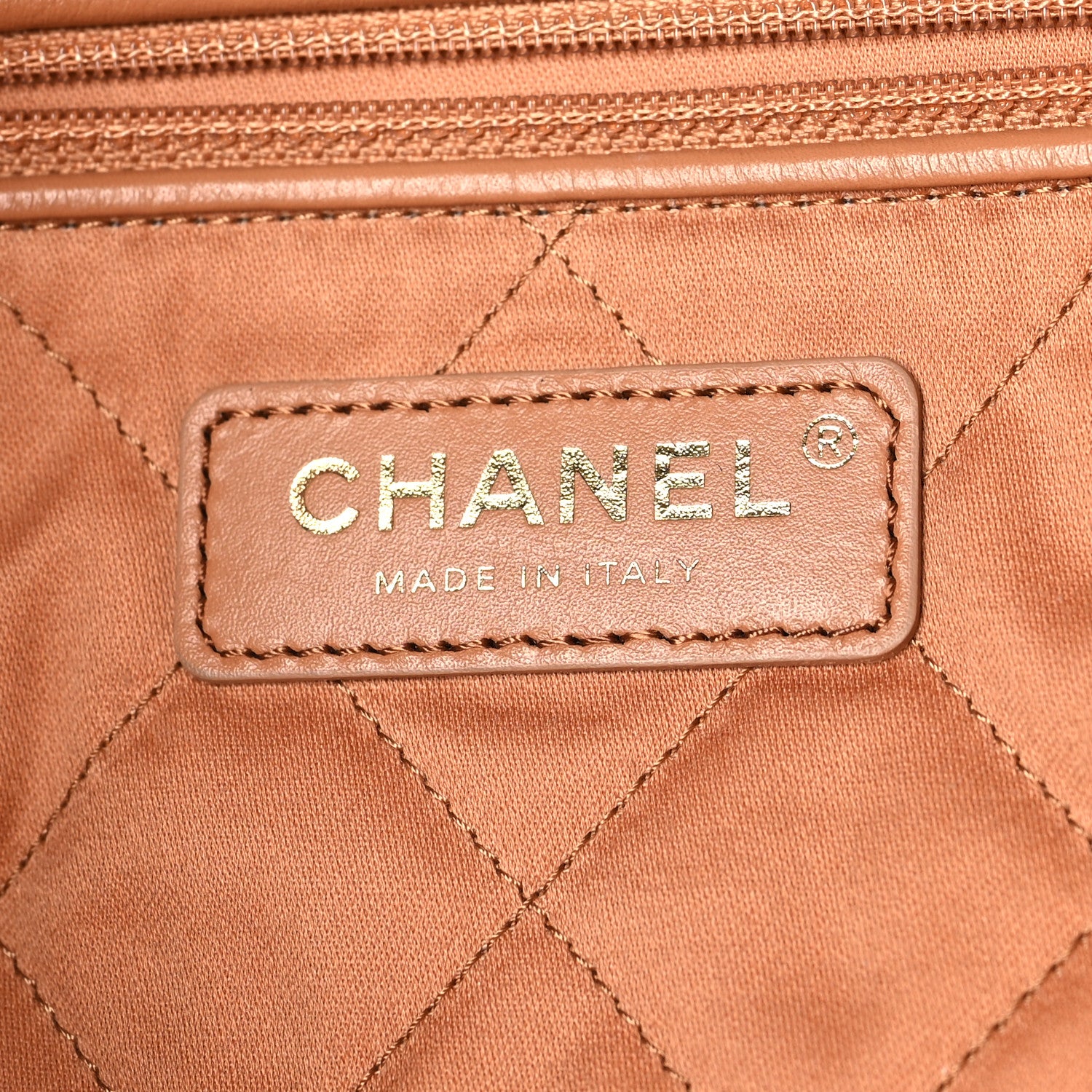 Chanel Shiny Calfskin Quilted Small Chanel 22 Camel 8 of 13