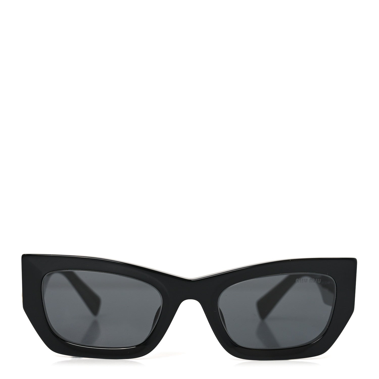 Miu Miu Acetate Rectangle Sunglasses SMU 09W Black 2 of 7