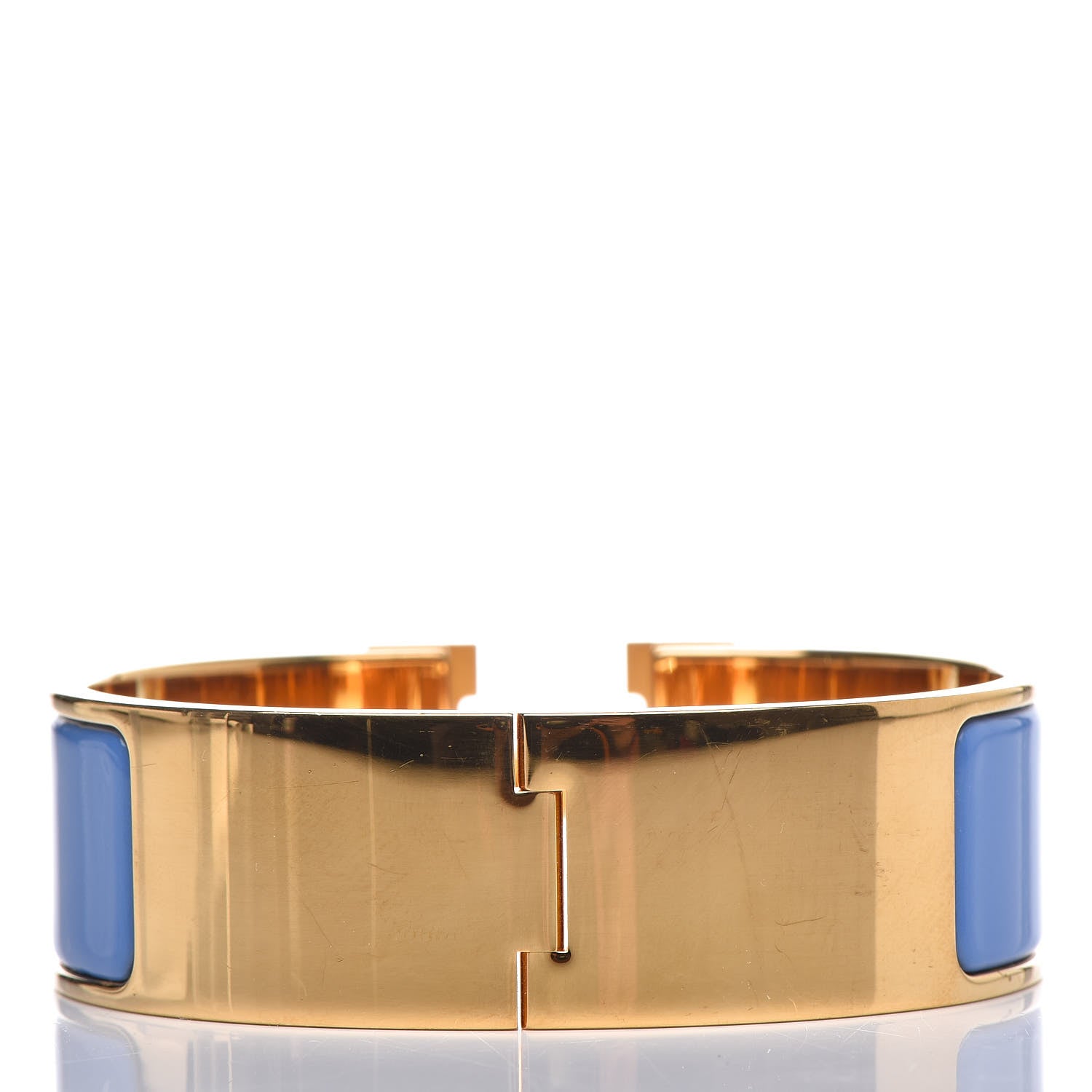 Hermes Enamel Wide Clic Clac H Bracelet GM Bleu Transat 3 of 7