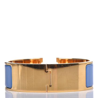 Hermes Enamel Wide Clic Clac H Bracelet GM Bleu Transat 3 of 7