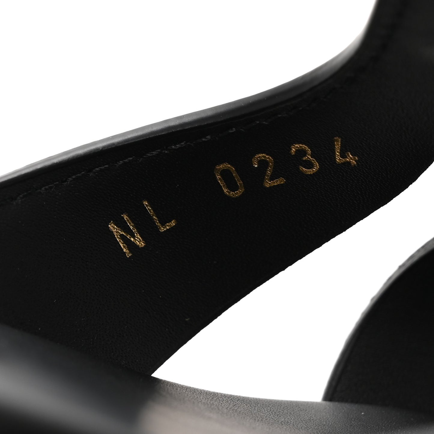 Calfskin LV Isola Flat Sandals 38 Black
