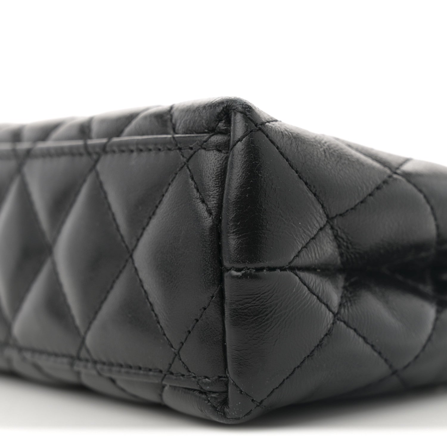 Chanel Shiny Aged Calfskin Quilted Nano Kelly Shopper Black 19 of 21