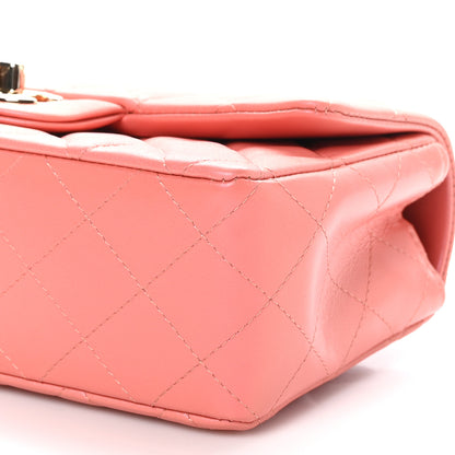 Chanel Lambskin Quilted Mini Rectangular Flap Pink 10 of 11