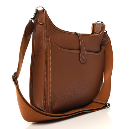 Hermes Taurillon Clemence Evelyne III PM Gold 3 of 11