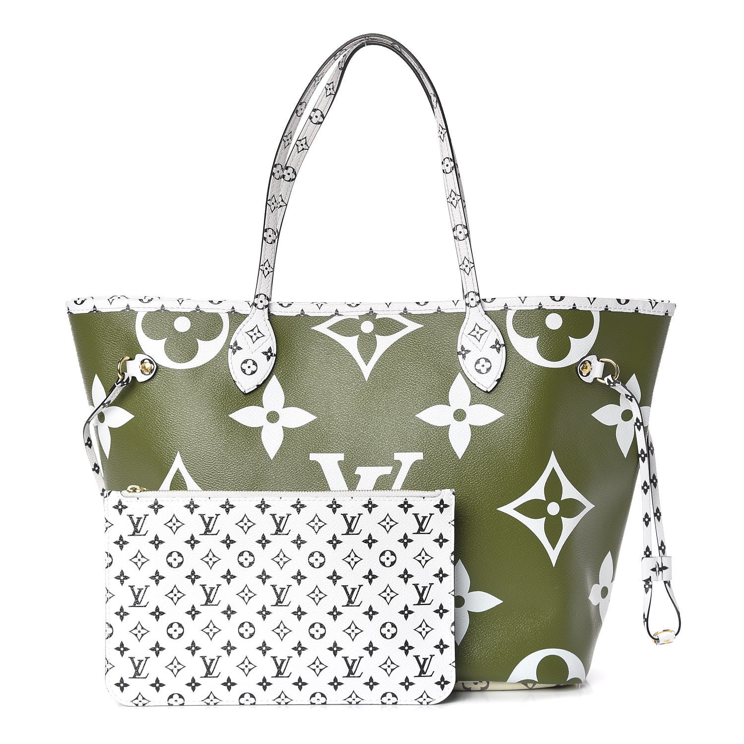 Louis Vuitton Monogram Giant Neverfull MM Kaki 1 of 17