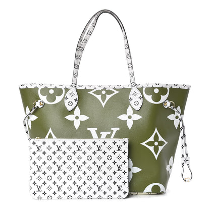Louis Vuitton Monogram Giant Neverfull MM Kaki 1 of 17