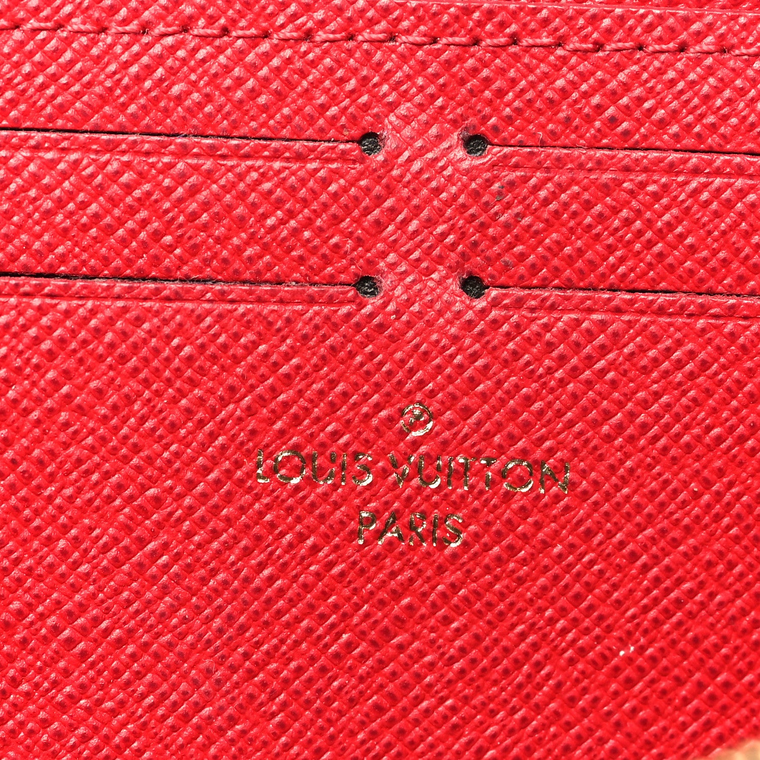 Louis Vuitton Damier Ebene Clemence Wallet Cherry 6 of 7