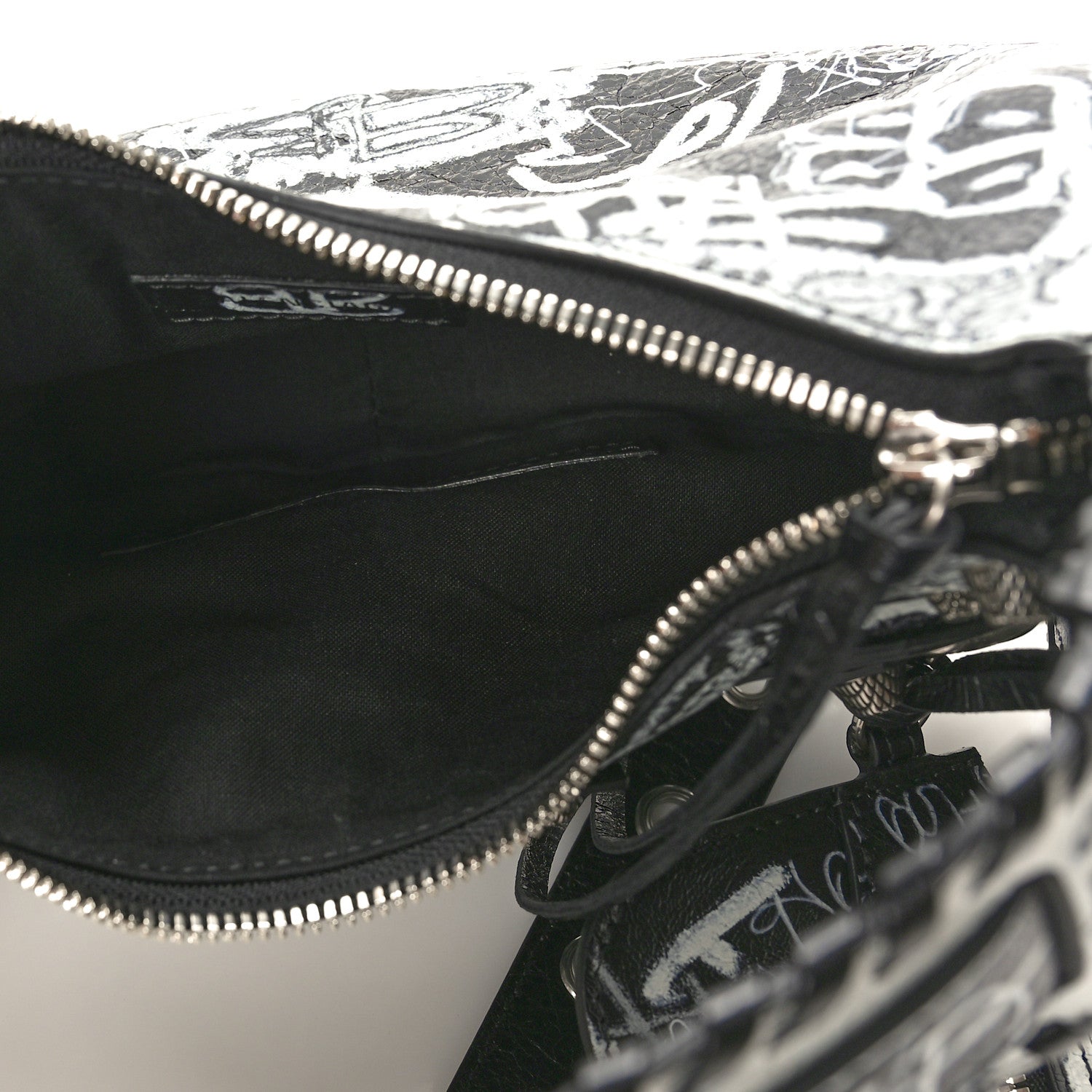 Saint Laurent Smooth Calfskin Suede Medium Reversible Monogram Kate Satchel Black 11 of 18