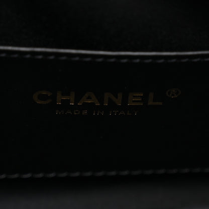 Chanel Washed Denim Quilted Mini Chanel 25 Handbag Black 6 of 10