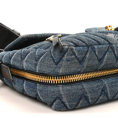 Miu Miu Denim Matelasse Biker Shoulder Bag Avio 8 of 9