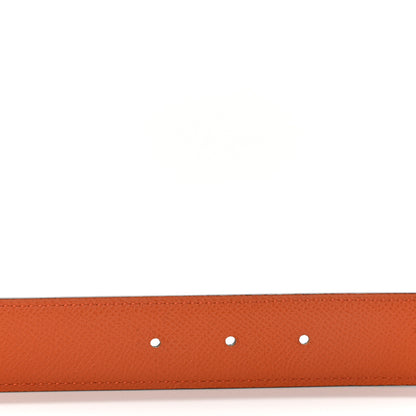 Hermes Swift Epsom 32mm H Belt 75 Black Orange 3 of 6